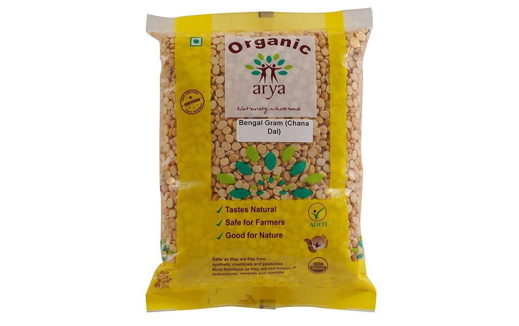 Arya Organic Bengal Gram (Chana Dal)   Pack  500 grams